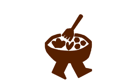 logo-omicha-falafel-chas-especiais-fortaleza.png Logomarca oficial da OMICHA em tom marrom escuro com fundo transparente. O símbolo apresenta uma ilustração artesanal de uma tigela contendo bolinhos de falafel e salada, com pernas. Abaixo, o nome OMICHA em tipografia estilizada e robusta.